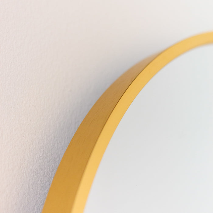 Modena oval wall mirror gold 50x70cm