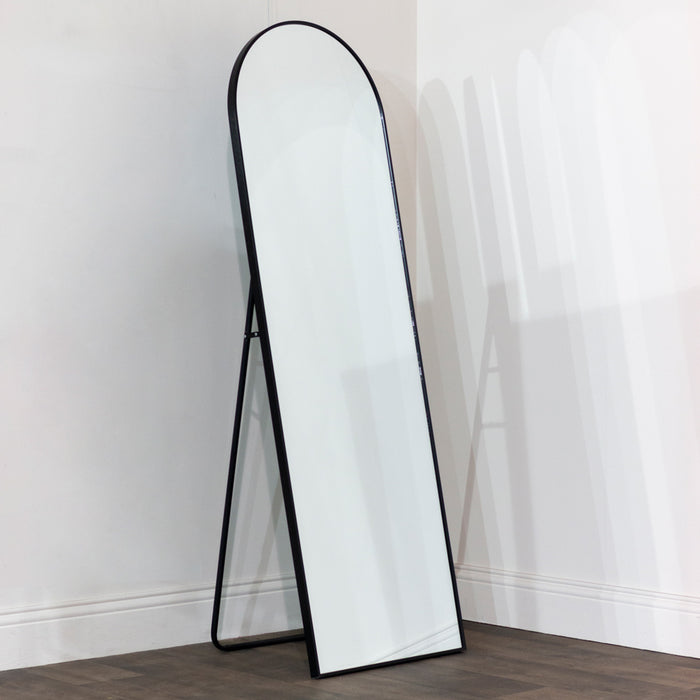 Modena floor standing mirror black 160cm