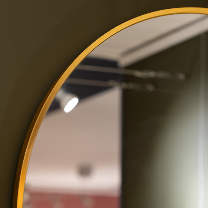 Modena arch wall mirror  gold 66x96cm