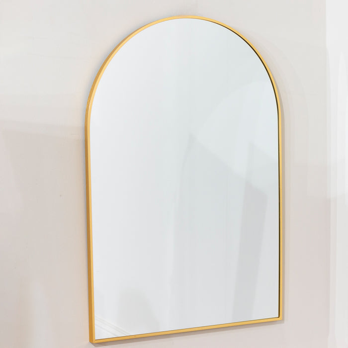 Modena arch wall mirror  gold 66x96cm