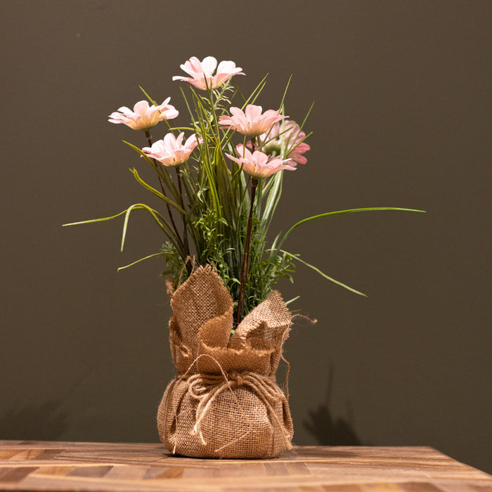 Wildflower in sack pot