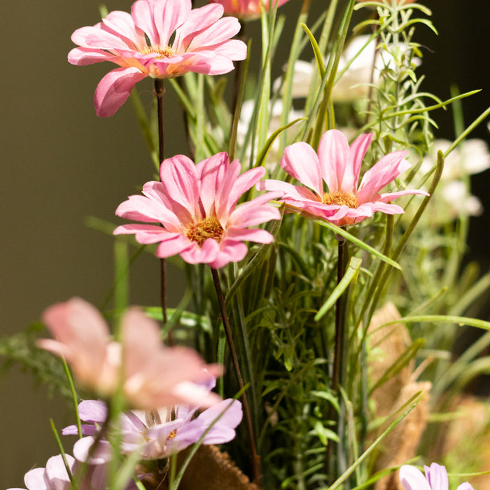 Wildflower in sack pot