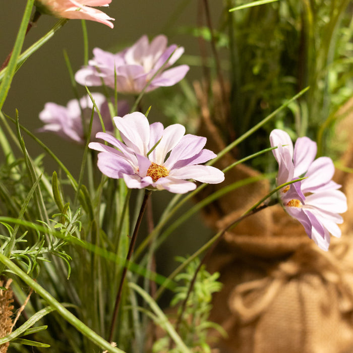 Wildflower in sack pot