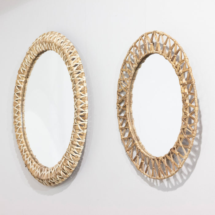 Luna rattan rnd mirror 61cm