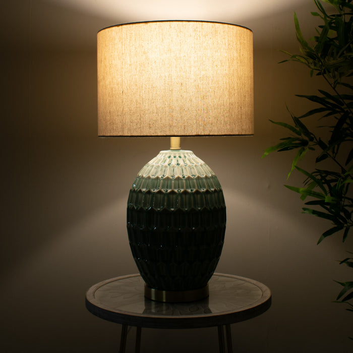 Gemma ceramic lamp aqua