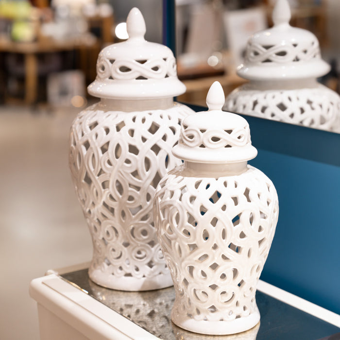 Alessia cut-out ginger jar 43cm