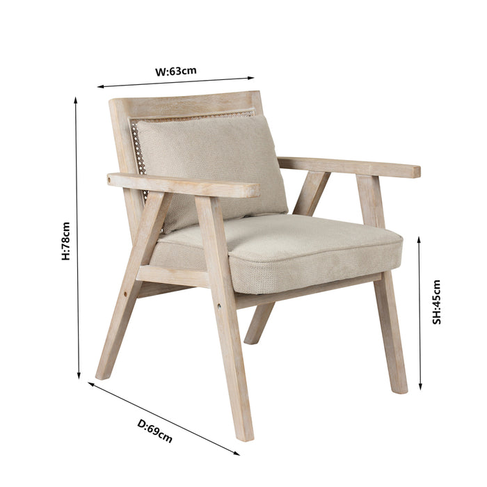 Willow accent chair biscuit beige