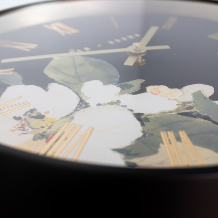 Baker and brown floral clock 30cm