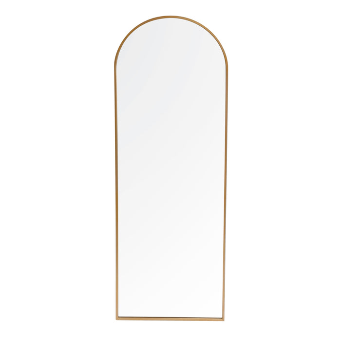 Modena arch wall mirror gold 40x120cm