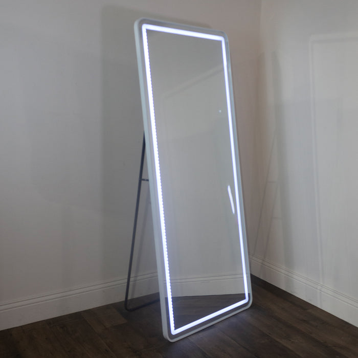 Modena led cheval mirror white 170 x 70cm