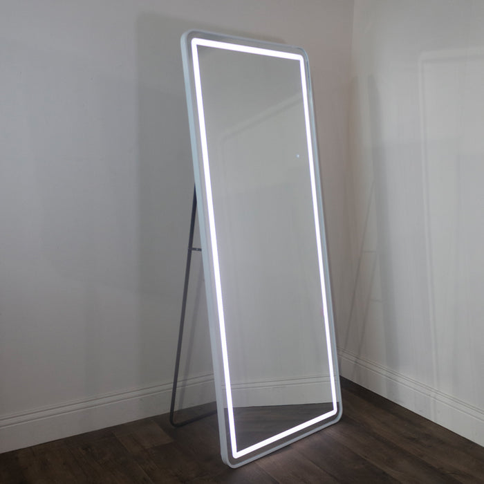 Modena led cheval mirror white 170 x 70cm