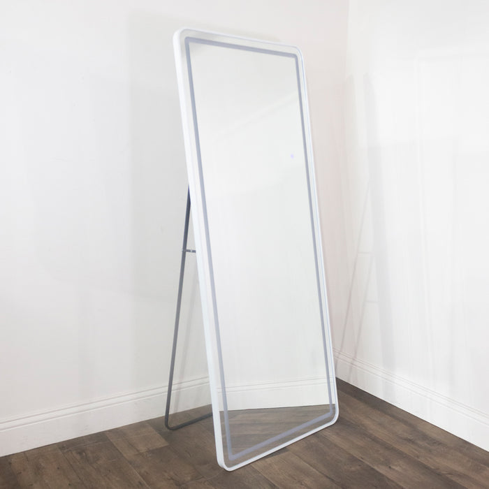 Modena led cheval mirror white 170 x 70cm