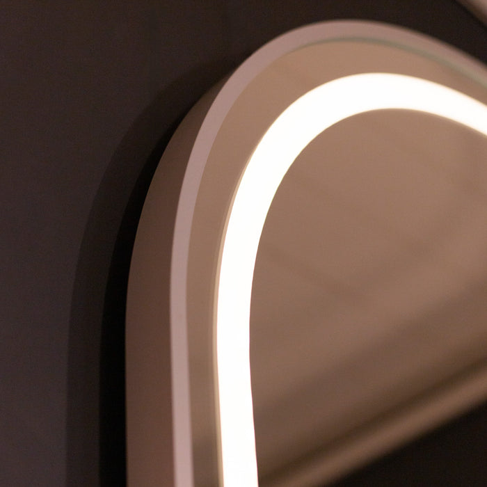 Modena led cheval arch mirror white 170 x 70cm