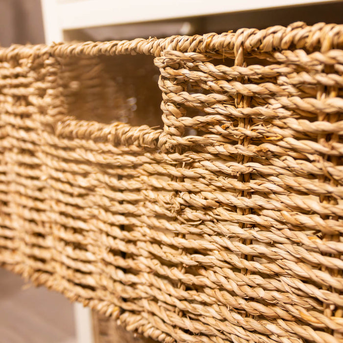 Reno natural/white 1 drw 2 basket unit