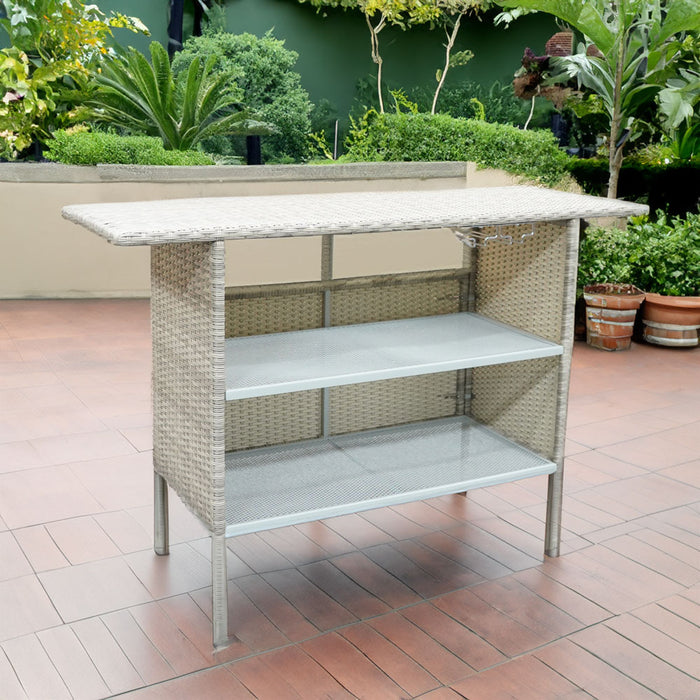 Outdoor bar table grey