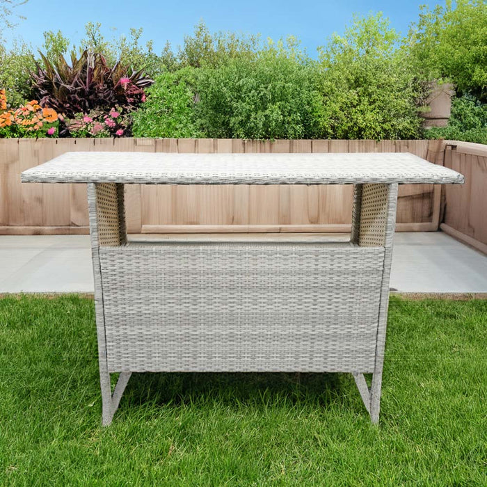 Outdoor bar table grey