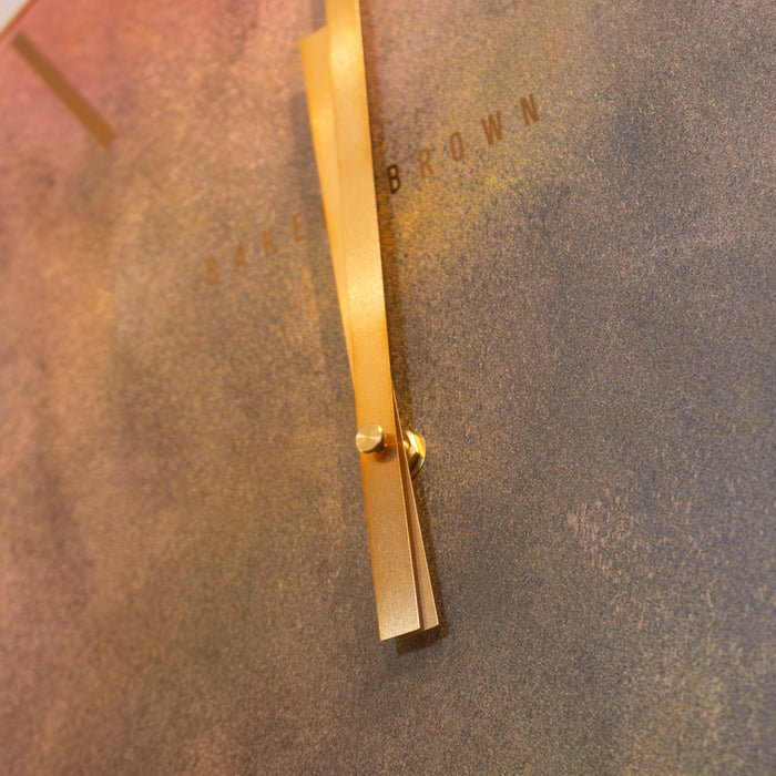 Baker and brown metallic clock indigo 50cm