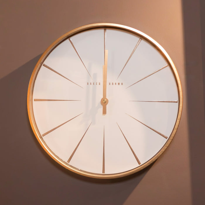 Baker and brown riva clock copper 30cm