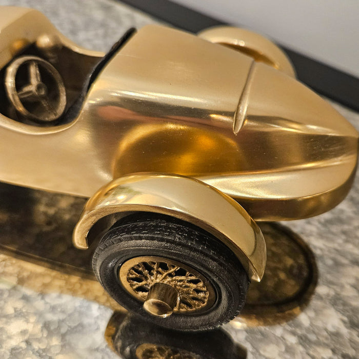 Racing car antique gold 22cm