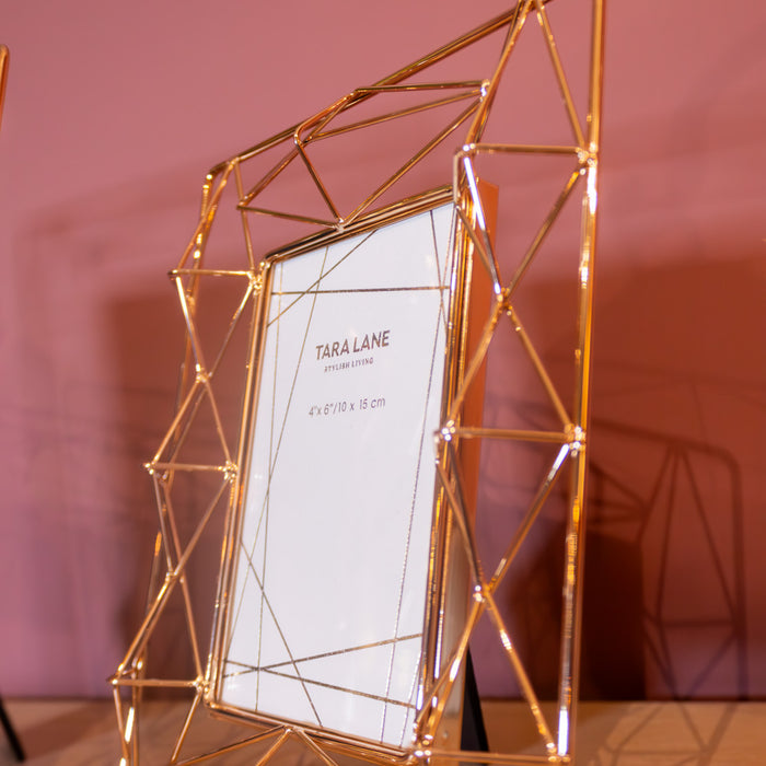 Isla contemporary photo frame gold 4 x 6