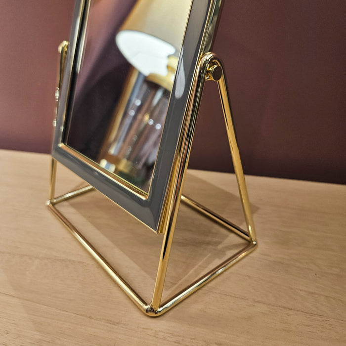 Ella vanity mirror rectangle grey/gold 5 x 7