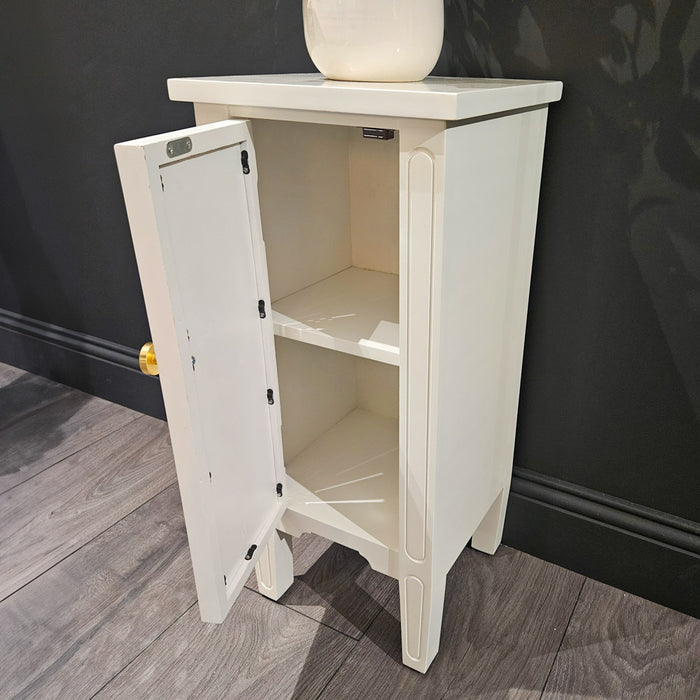 Carla 1 door mirrored cabinet white