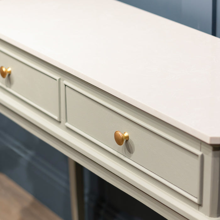 Monroe 2 dr console with marble top sage