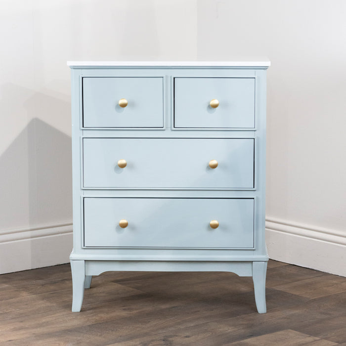 Monroe 4 drawer cabinet with marble top sage