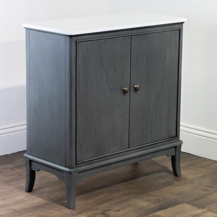 Monroe 2 door cabinet with marble top russell