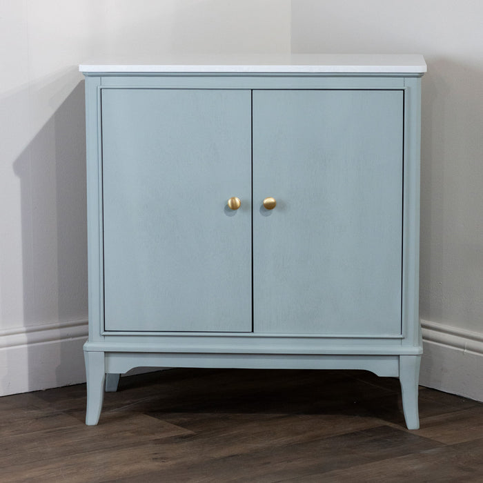 Monroe 2 door cabinet with marble top sage