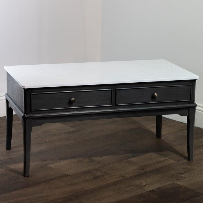 Monroe coffee table with marble top russell