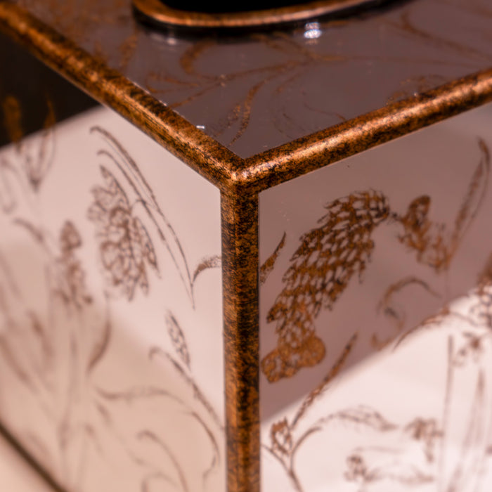 Vela square tissue box gold