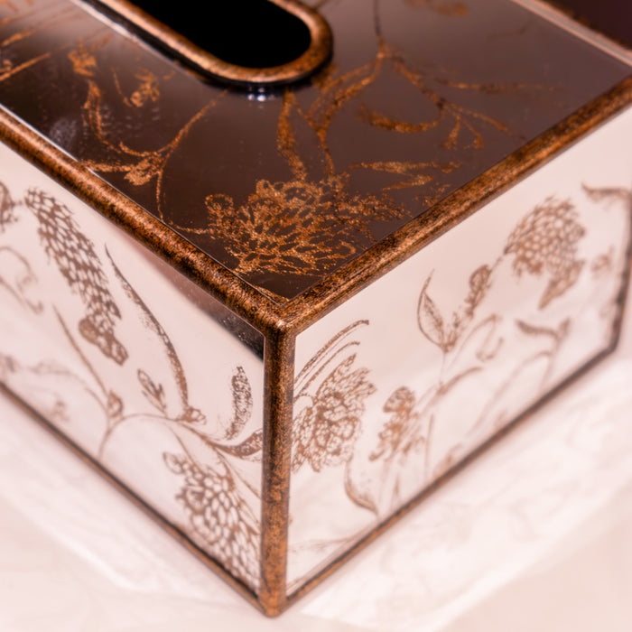Vela rectangle tissue box gold
