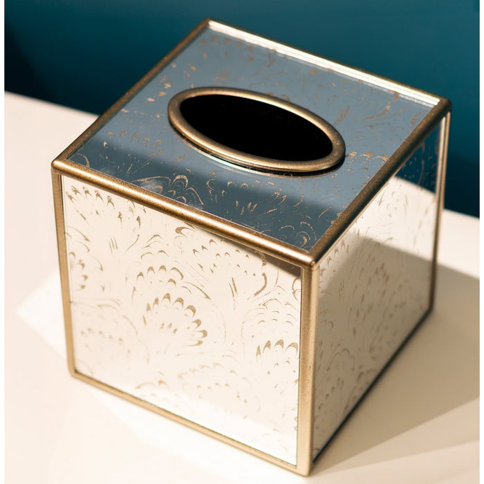 Lyra  square tissue box champagne