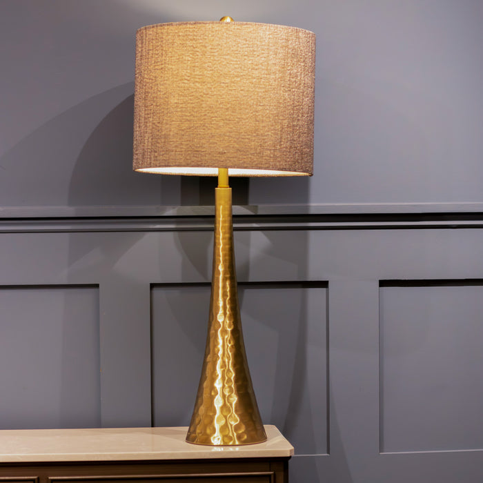 Zoe hammered table lamp 79cm