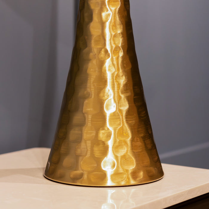 Zoe hammered table lamp 79cm