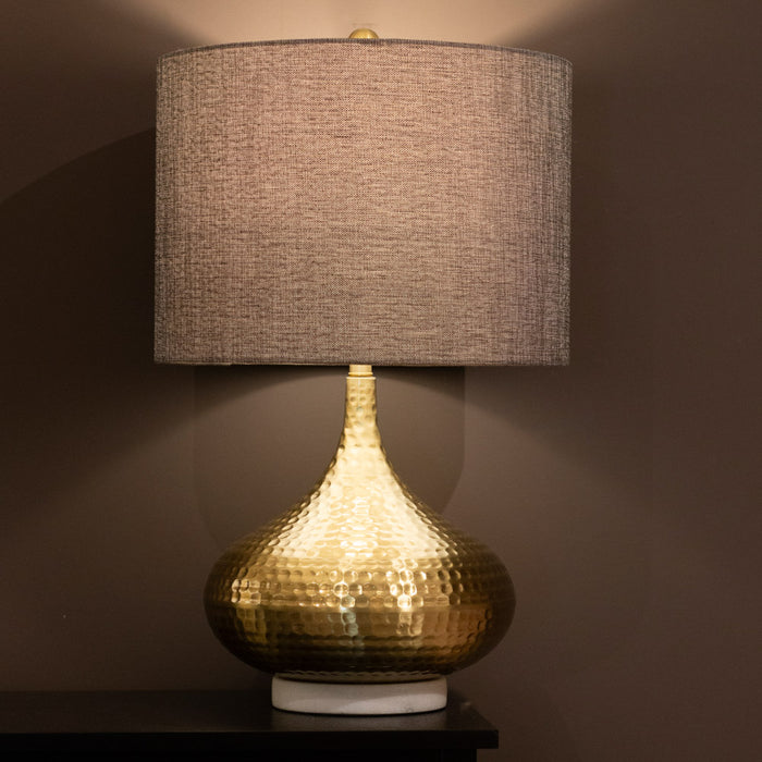 Zoe hammered table lamp 59cm