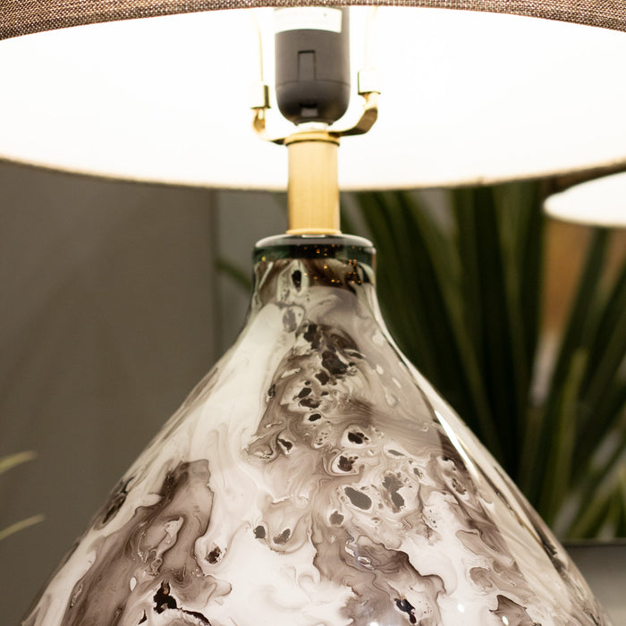 Alysa glass table lamp 80cm