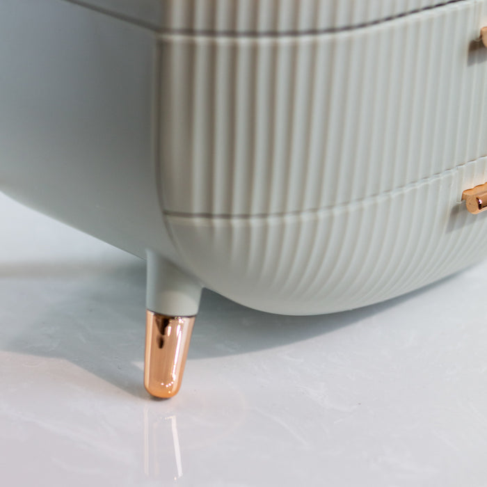 Cosmetics storage box 2 drawer duck egg