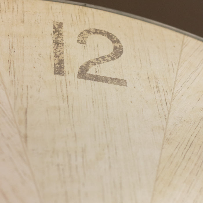 Baker and brown clock white oak 76cm