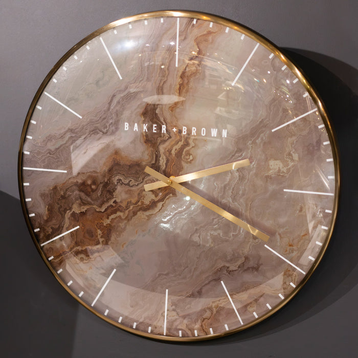 Baker and brown clock oyster bronze 53cm