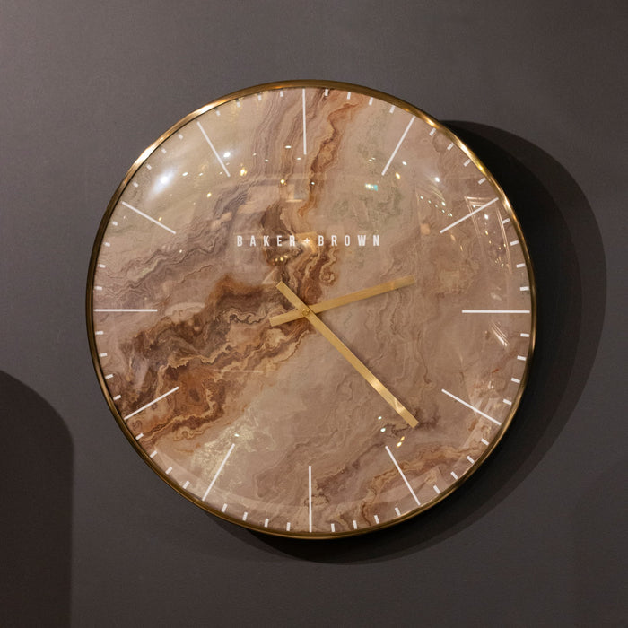 Baker and brown clock oyster bronze 53cm