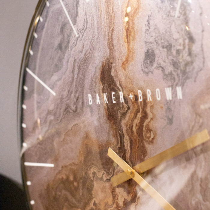 Baker and brown clock oyster bronze 53cm