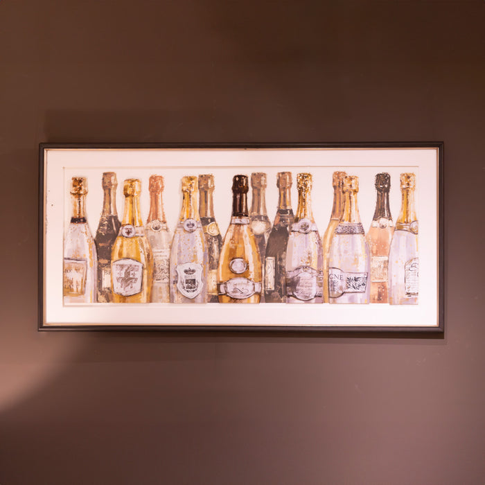 Framed print champagne alley 138 x 65cm