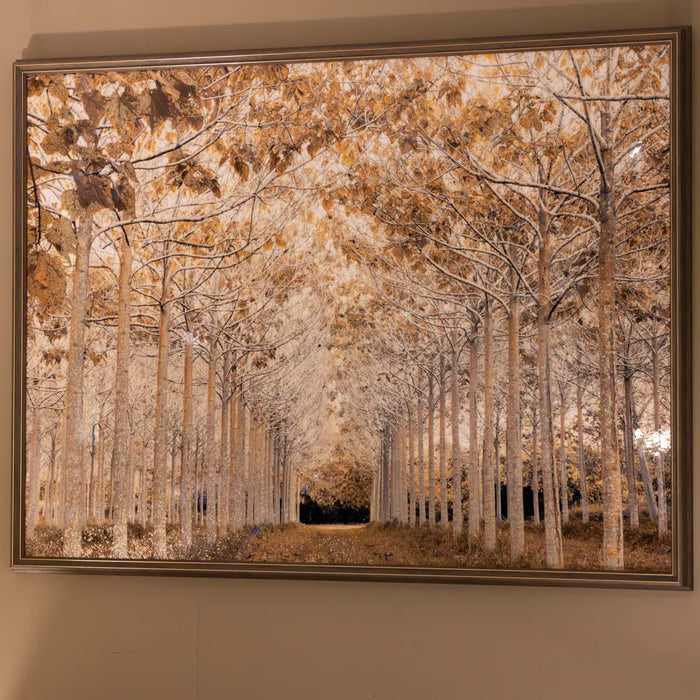 Framed print avenue of trees 120 x 90cm