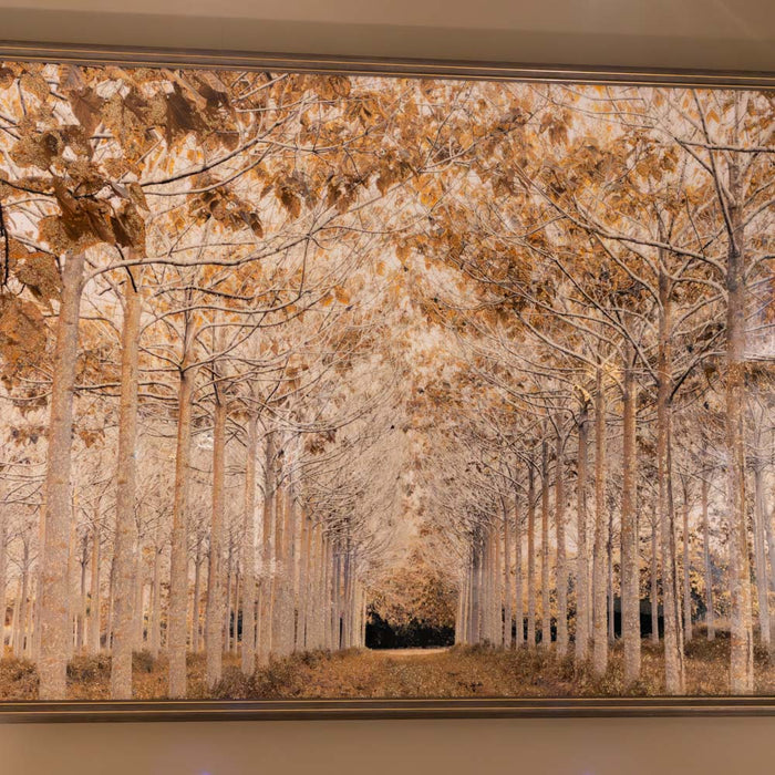 Framed print avenue of trees 120 x 90cm