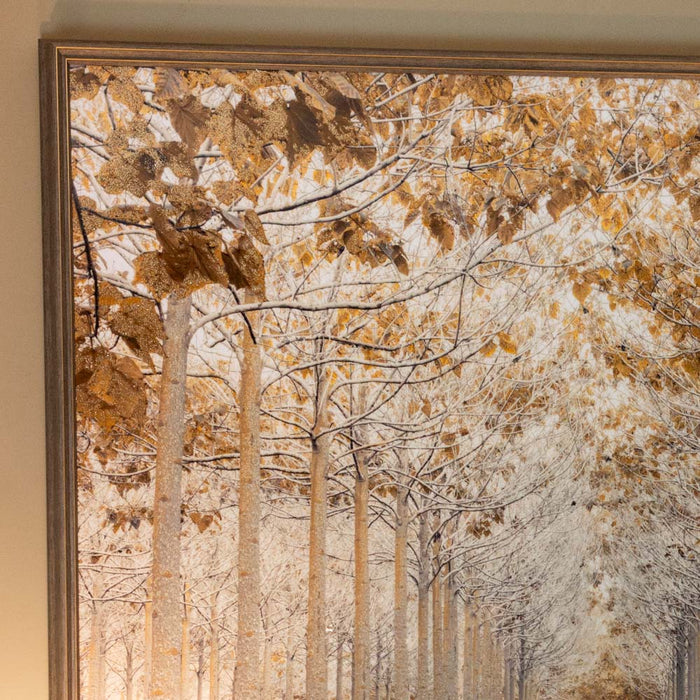 Framed print avenue of trees 120 x 90cm