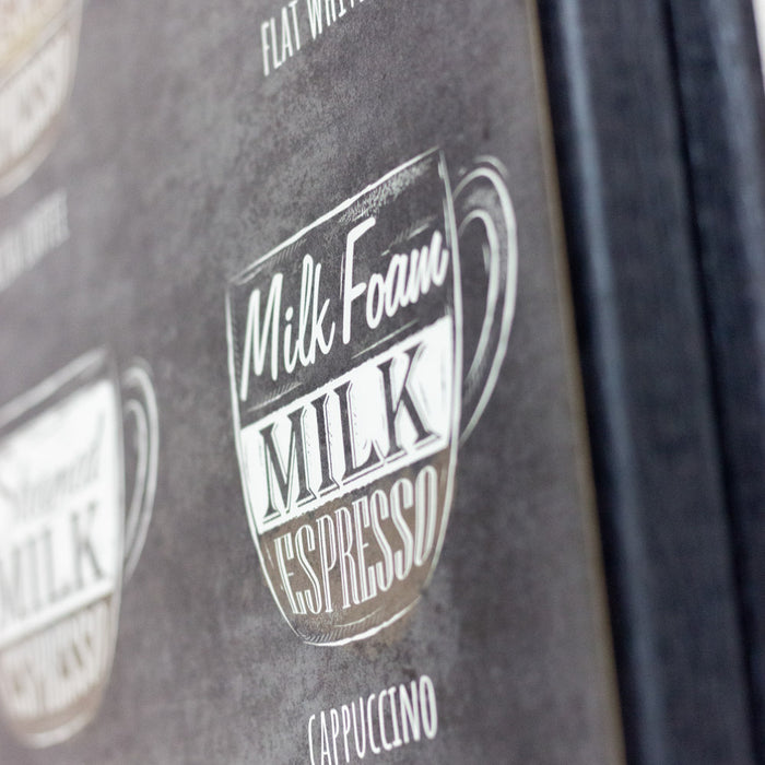 Mirror sign coffee menu 110 x 40cm