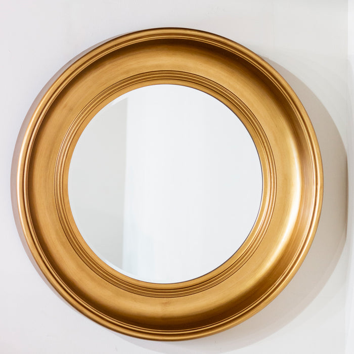 Marcella deep round mirror gold 90cm