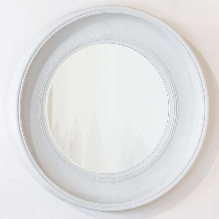 Marcella deep round mirror oyster 90cm